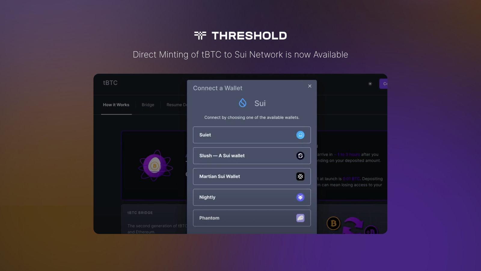 tBTC is now on Sui: A New Standard for Decentralized Bitcoin Utility