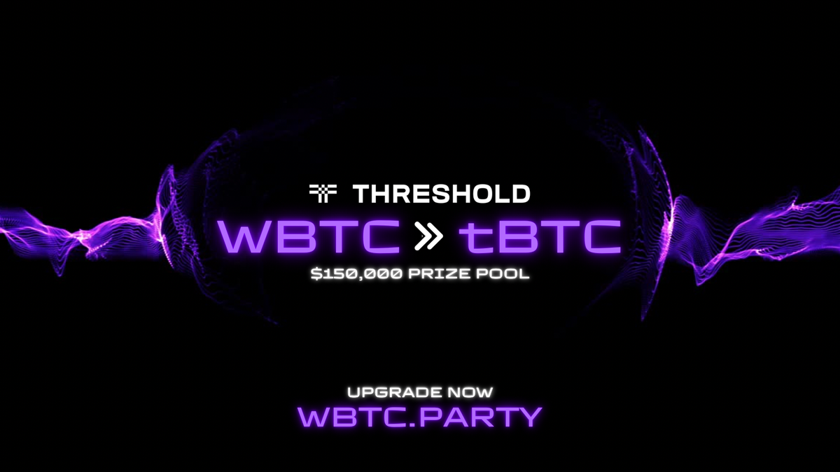 Threshold DAO Announces $150K Prize Pool for WBTC Holders Migrating to tBTC on wbtc.party